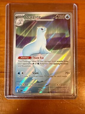 Dewgong Holo Pokémon Card - White & Blue
